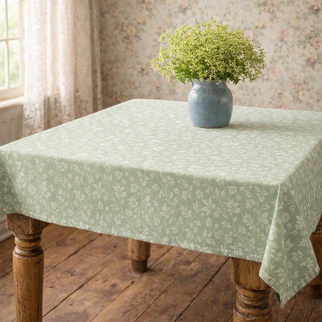 Mantel Sage Green Vintage Tablecloth  (Subido por el creador)