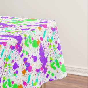 Mantel Salpicadura de pintura turquesa azul rosa