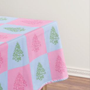 Mantel Saludos Árboles de Navidad-2-COTTON TABLECLOTH 52x
