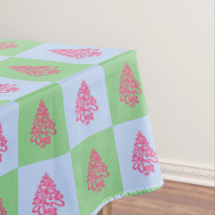 Mantel Saludos Árboles de Navidad-3-COTTON TABLECLOTH 52x