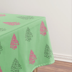 Mantel Saludos Árboles de Navidad-5-COTTON TABLECLOTH 52x