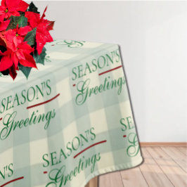 Mantel Saludos de temporada a los Navidades de Gingham