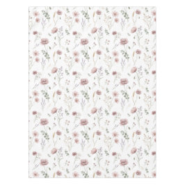 Mantel Salvia Rosa Verde Flor Silvestre Aquarela