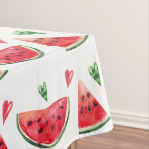 Mantel sandía y corazón