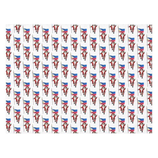 Mantel Santa Claus Con El Fin De Filipinas (Frente (Horizontal))