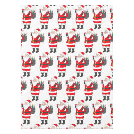 Mantel Santa con Navidades de Glass y Wine Rojo