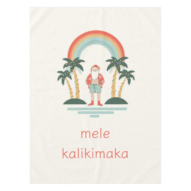 Mantel Santa Cruz/Arcoiris/Palmas (Anverso)