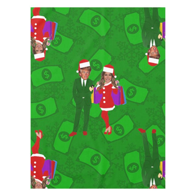 Mantel santa donald melania trump dinero de los navidades (Anverso)
