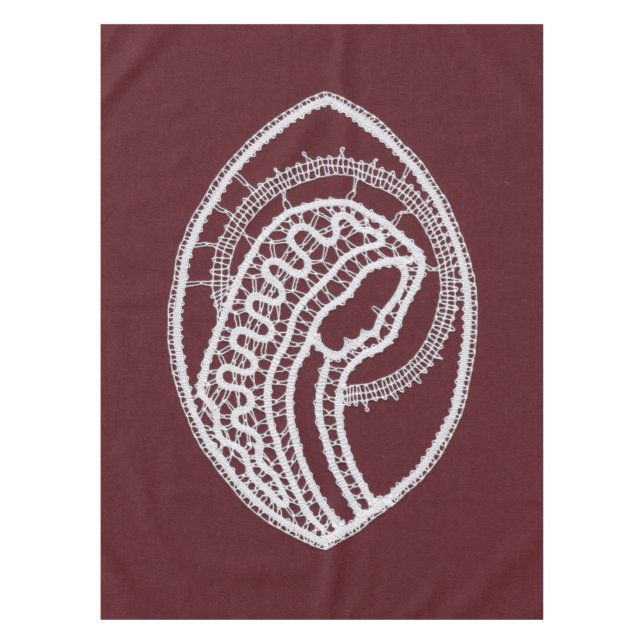 Mantel Santa María de la Virgen, encaje (Anverso)