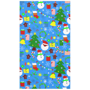 Mantel santa negra de árbol de navidad azul