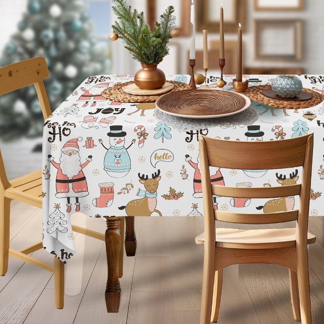 Mantel Santa, Snowman, patrón de renos ID559 (Subido por el creador)