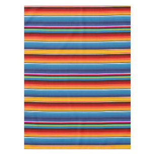 Mantel Sarape rojo mexicano de oro azul