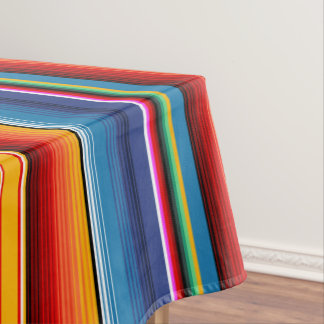 Mantel Sarape rojo mexicano de oro azul