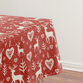 Mantel Scandi Reindeer Hearts