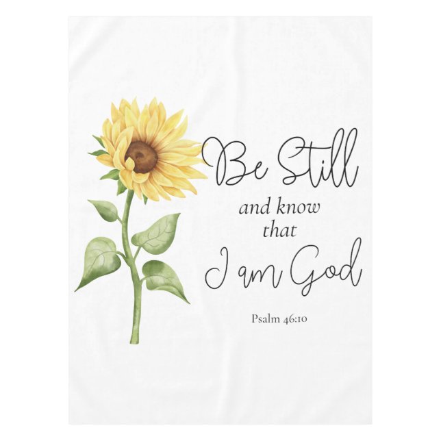 Mantel Sé y sé que soy Dios Girasol (Anverso)