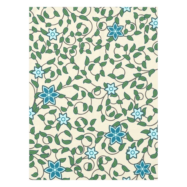 Mantel Seamless floral pattern on beige background (Anverso)