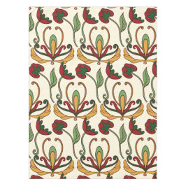 Mantel Seamless floral pattern with red and yellow 