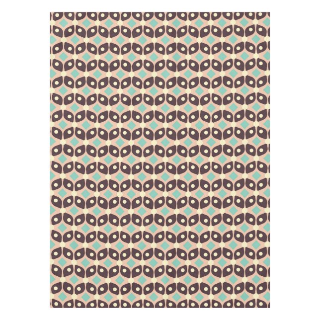 Mantel Seamless geometric pattern in dark brown leaf  (Anverso)