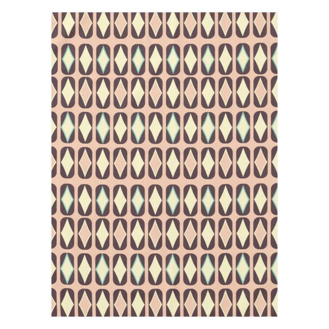 Mantel Seamless geometric pattern in dark brown leaf  (Anverso)