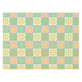 Mantel Seamless pattern with geometric floral motifs