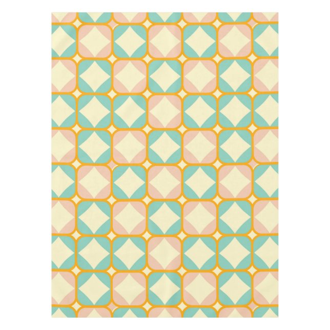 Mantel Seamless retro pattern with rounded squares (Anverso)