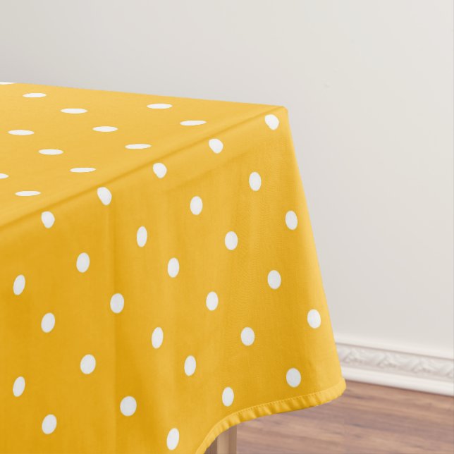 Mantel Seamless yellow-orange  polka dot  pattern  (In Situ)
