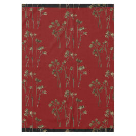 Mantel Seed Pods on a Tablecloth