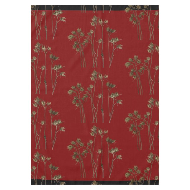 Mantel Seed Pods on a Tablecloth (Anverso)