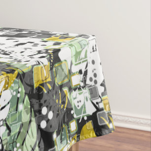 Mantel Selva tropical sin foco hojas exóticas abstractas 