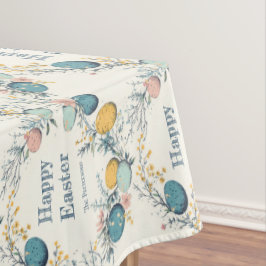 Mantel Semana Floral de Huevos Elegante Personalizada