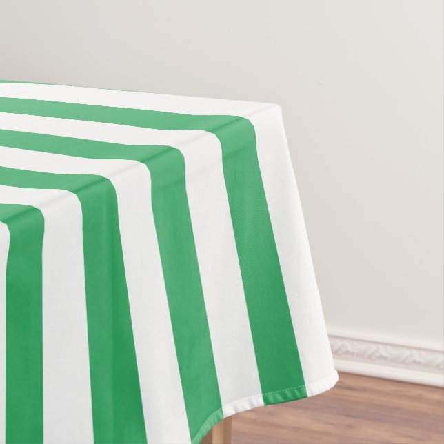 Mantel Sencilla y simple rayada verde y blanca (In Situ)