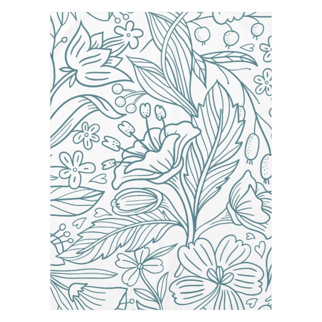 Mantel Sencillas y elegantes hojas de hibiscus floral | (Anverso)