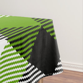Mantel Sencillo Tartán Plaids Neon Green