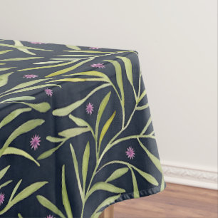 Mantel Serenas enredaderas verdes frondosas con flores ro