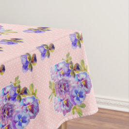 Mantel Shabby Chic Pink Pansy Floral Tableclol