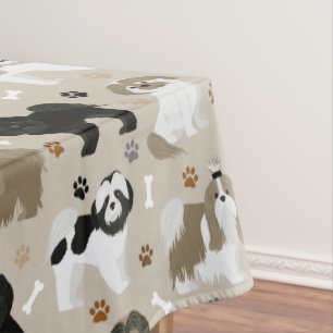 Mantel Shih Tzu Perro garras y huesos