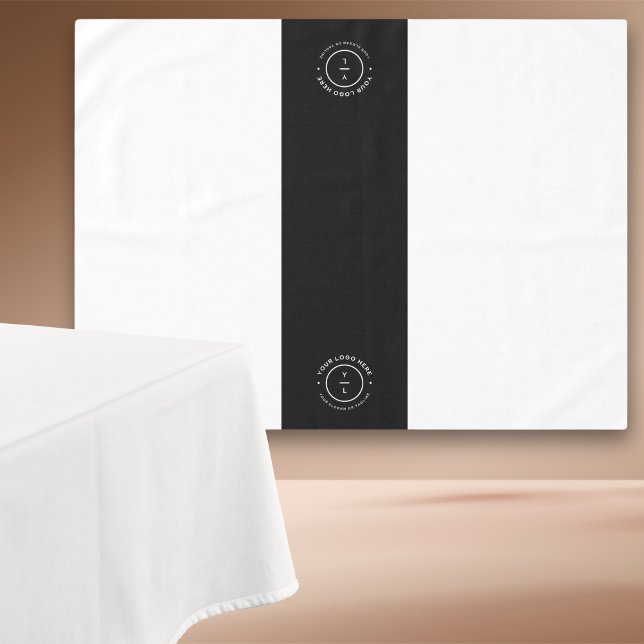 Mantel Show de eventos Stripe Black Runner con logotipo d (Subido por el creador)