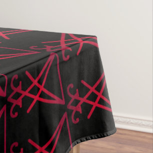 Mantel Sigilia roja del Altar oculto satánico de Lucifer