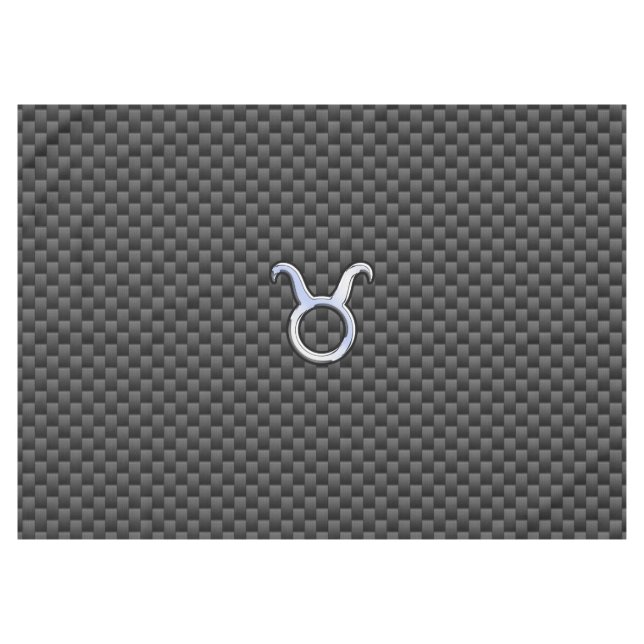 Mantel Signo zodiacal Tauro en estilo de fibra de carbono (Frente (Horizontal))