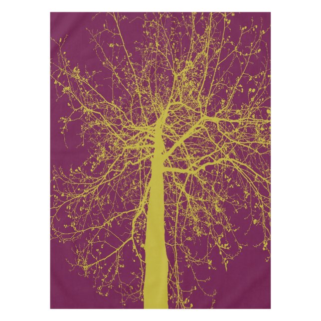 Mantel Silhouette de árbol de invierno (Anverso)