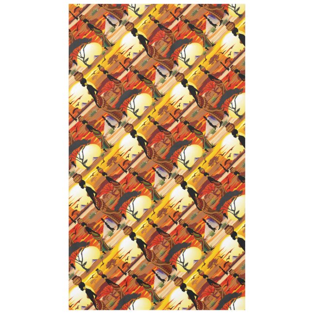 Mantel Silhouette de una bella mujer africana sobre los S (Anverso)