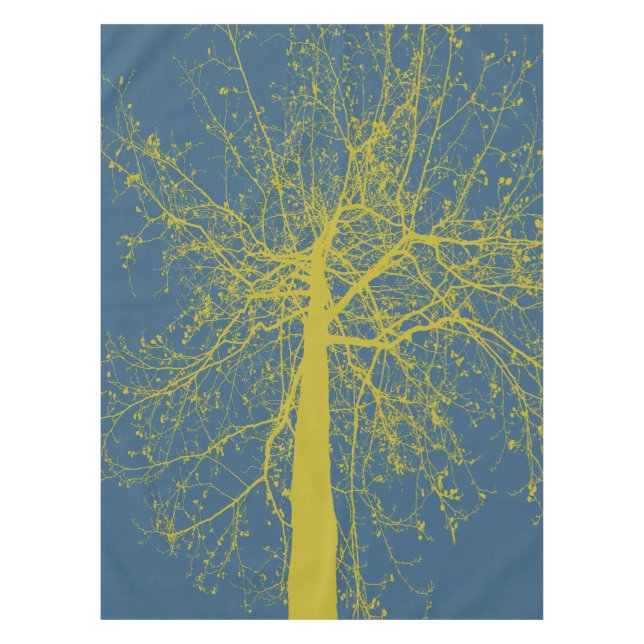 Mantel Silhouette del árbol de otoño (Anverso)