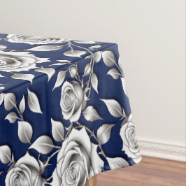 Mantel Silver And White Roses