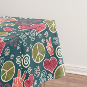 Mantel Símbolo de paz diseño de Rótulo de Pacifismo hipst