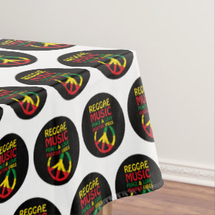Mantel Símbolo de reggae y paz con citas positivas