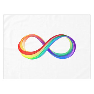 Mantel Símbolo infinito arcoiris en capas