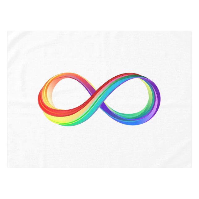 Mantel Símbolo infinito arcoiris en capas (Frente (Horizontal))