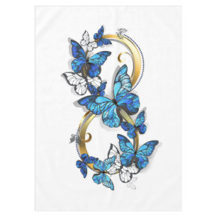 Mantel Símbolo infinito de mariposas Morpho azules