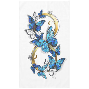 Mantel Símbolo infinito de mariposas Morpho azules