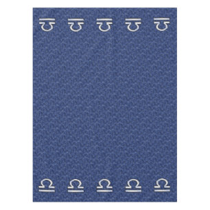 Mantel Símbolo libra zodiaco en camo digital azul